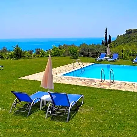 With Adult And Childrens Pool And Sea View - Pelekas Hotell